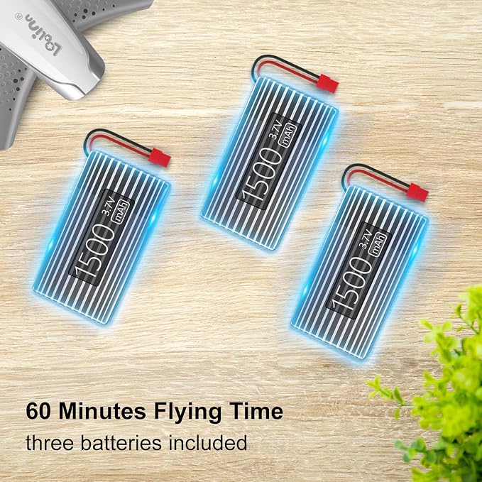 Loolinn | Drones for Kids Gift, Drone with Camera - Optical Flow Positioning Technology, 60 Minutes Long Flight Time, 3 Batteries, Stable Flight - Gift for Kids Boys Girls
