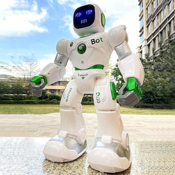 Ruko 1088 Large Robot Toys for Kids, STEM Programmable Remote Control Robot, Electronics Educational Birthday Gifts for Boys & Girls 4 5 6 7 8 9 Year Old, Green