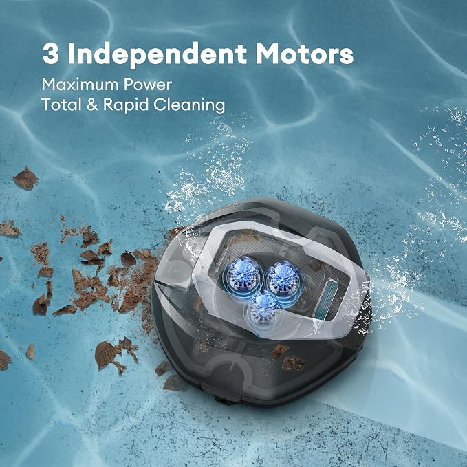 Cordless Robotic Pool Cleaner with Remote Control, Pool Vacuum for Above & In-Ground Pool with 90 Mins Runtime, Self-Parking,Fast Charging (Kelly Green)
