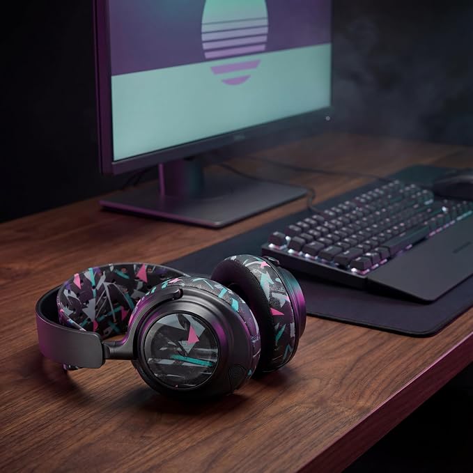 WC Modkit V2 Nova Pro Wireless, Pro Omni, & Elite - Gel Earpads, Extra-Wide Headband, & Side Plates for Arctis Nova Pro Wireless, Nova Elite & Nova Pro Omni by Wicked Cushions | 90's Black