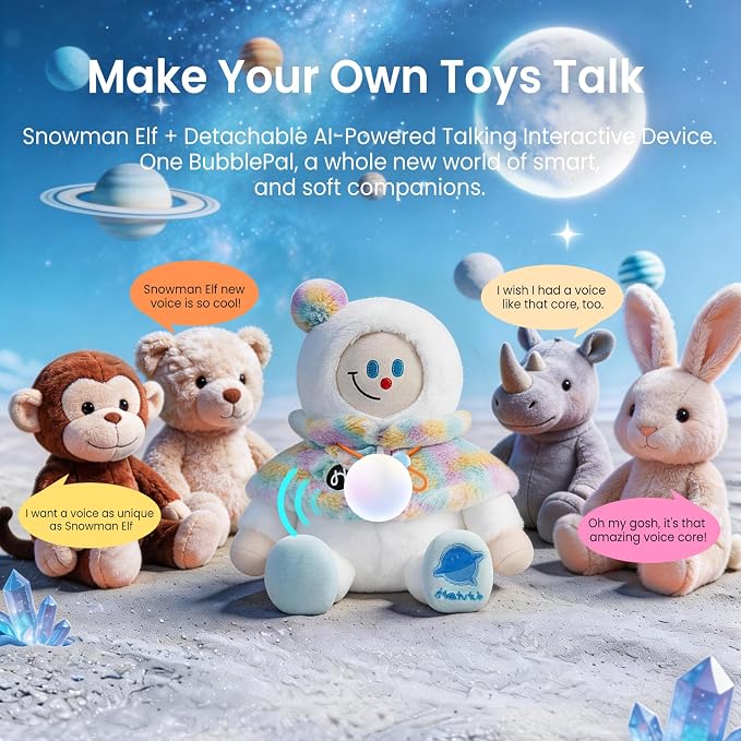 AI toys for kids, Interactive ai companion kids plush snowman, Designed specifically for kid's development, No screen educational toys, Smart ai stuffed animal for 3+Kids, 2026 emotional support gifts