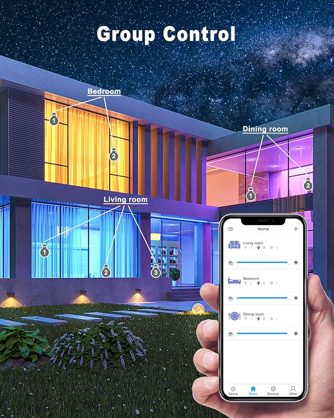 MYPLUS Smart Under Cabinet Lights, Ambiance Puck Lights Compatible with Alexa and Google Home,WiFi Controlled Dimmable and RGB Color Smart Lamp Fixture (7cm-4PCS)