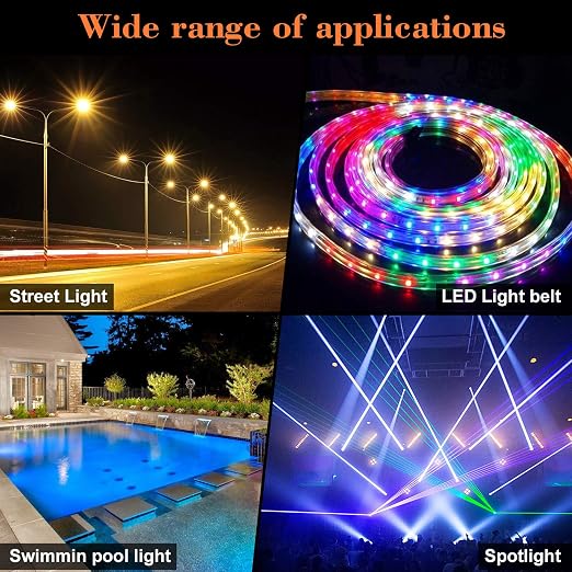 AGPtEK 60W Waterproof Voltage Converter Transformer 110/120V to 12V AC 5A | Waterproof Power Supply Converter, for Pool Light, Water Pumps, Outdoor Light, Stable Voltage, Easy Install, Safe Outdoor Use