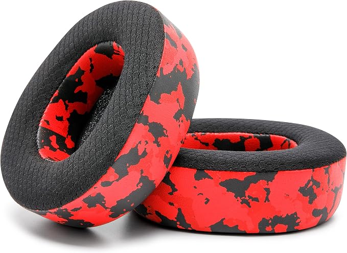 WC Freeze Nova Pro Wireless - Cooling Gel Earpads for Arctis Nova Pro Wireless, Nova Elite & Nova Pro Omni (Doesn’t Fit Other Models), by Wicked Cushions, Extra Thick & Comfortable | Red Camo