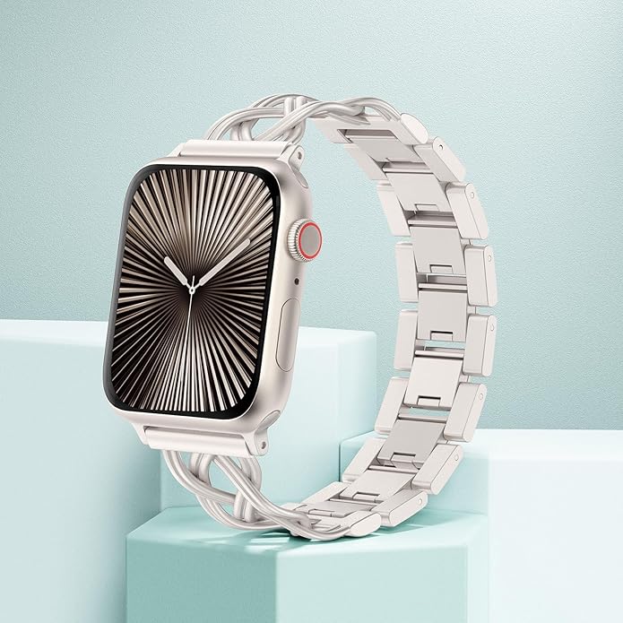 TOYOUTHS Dressy Bracelet Compatible with Apple Watch Bands 38/40/41/42/44/45/46/49mm Women, Celtic Stainless Steel Metal Fancy Nice Pretty Strap for iWatch Series 11 10 9 8 7 6 5 4 Ultra/SE 3 2 1