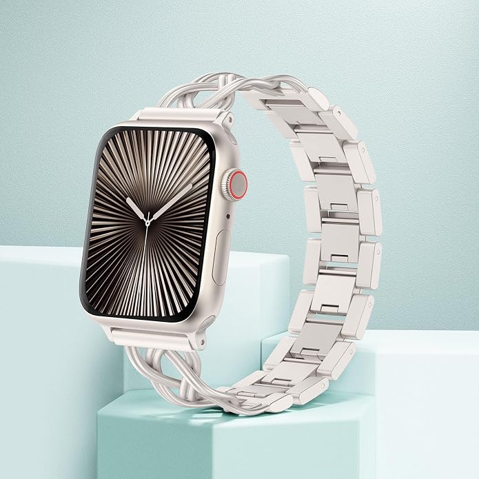 TOYOUTHS Dressy Bracelet Compatible with Apple Watch Bands 38/40/41/42/44/45/46/49mm Women, Celtic Stainless Steel Metal Fancy Nice Pretty Strap for iWatch Series 11 10 9 8 7 6 5 4 Ultra/SE 3 2 1