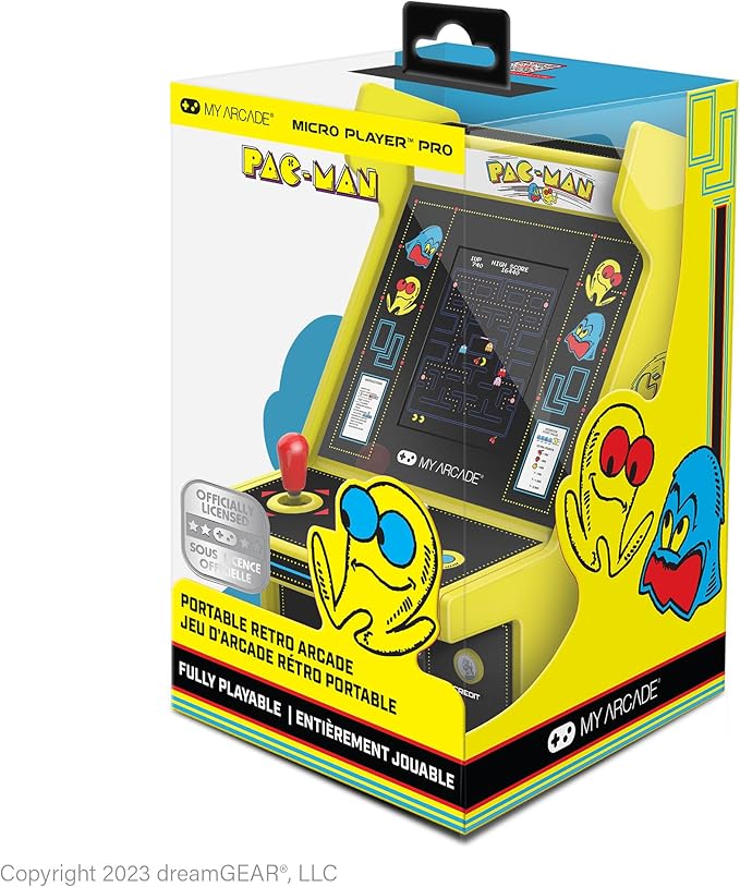 My Arcade Pac-Man Micro Player Pro: 6.75" Handheld Retro Games, Arcade Classics
