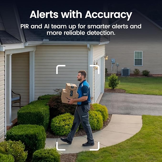aosu Solar Security Cameras Wireless Outdoor Home System, True 2K HD, Cross-Camera Tracking, PIR + AI Human Detection, Color Night Vision, Local Storage, No Subscription Required, 2-Cam-Kit
