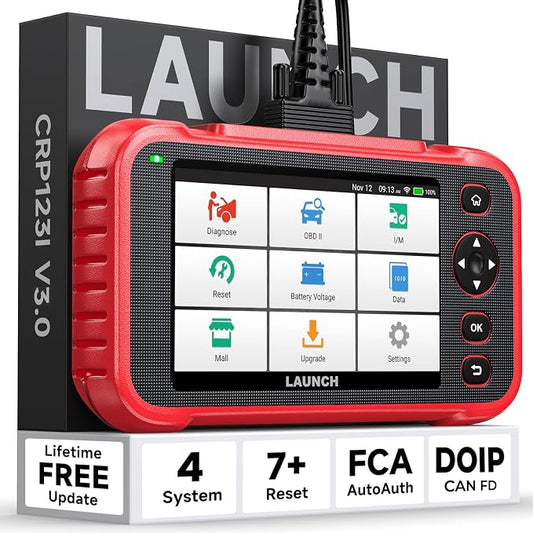LAUNCH CRP123I V3.0 Elite OBD2 Scanner Diagnostic Tool with DOIP & CAN FD, 2026 New Code Reader for Cars and Trucks, Engine ABS SRS Transmission Car Scanner, Oil/EPB/DPF/SAS/Throttle Relearn