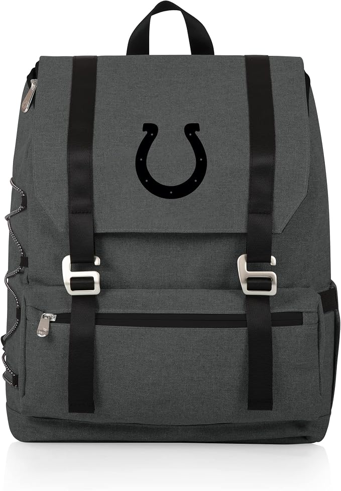 Picnic TIME NFL Indianapolis Colts OTG Traverse Backpack Cooler - Soft Cooler Backpack - Hiking Backpack, (Heathered Gray)