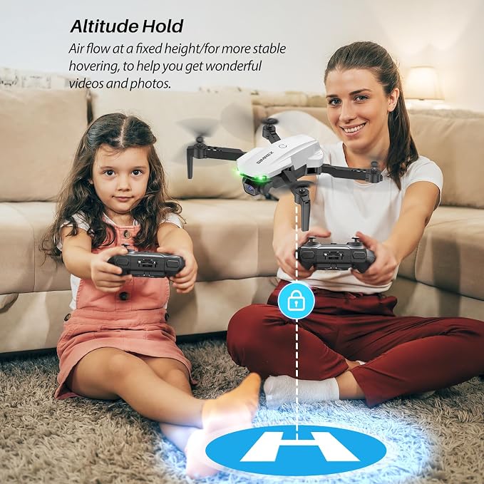 SIMREX Drone With Camera 1080P for Kids And Adults, RC Quadcopter with Altitude Hold, Mini Drone With One Key Start, Waypoint Fly, Headless Mode, 3D Flip, 3 Speeds, Remote Control Drone for Beginners