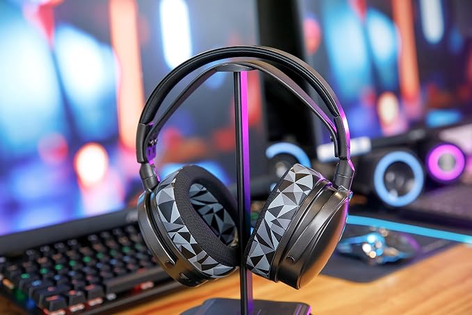 WC Freeze Maxwell - Cooling Gel Replacement Earpads for Audeze Maxwell Headphones by Wicked Cushions - Elevate Comfort, Durability, Thickness & Sound Isolation for Epic Gaming Sessions | Geo Grey