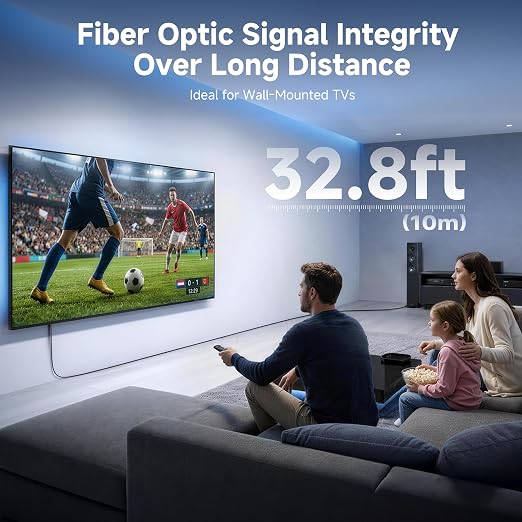 [Designed for Xbox Certified] Cable Matters Unidirectional Active 8K @60Hz Fiber Optic HDMI Cable 32.8 ft / 10m - Supporting 8K@60Hz 4K@120Hz HDR - Designed for Xbox, Compatible with PS5, Apple TV, PC