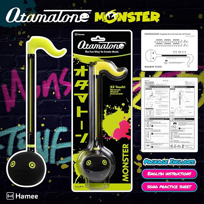 Otamatone Monster Electronic Portable Music Instrument / Synthesizer Toy from Japan by Maywa Denki (Officially Licensed) [English Instructions] - Lime