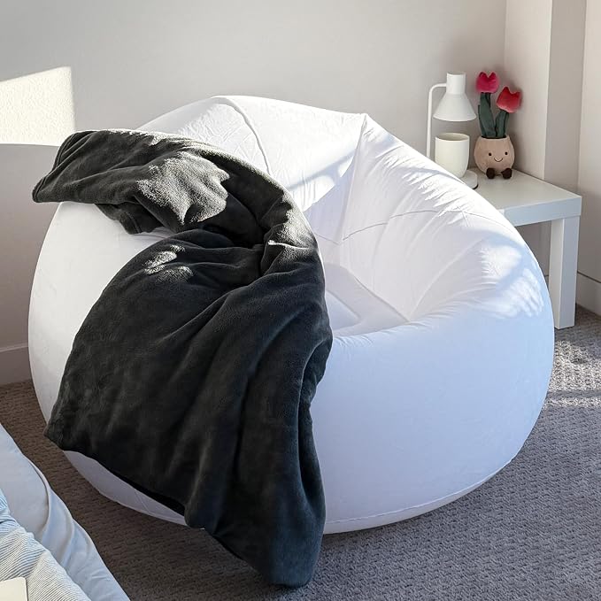 Inflatable Bean Bag Chair with EJAEE 130W Electric Air Pump Bundle - Fast Inflation & Portable Lounge Chair