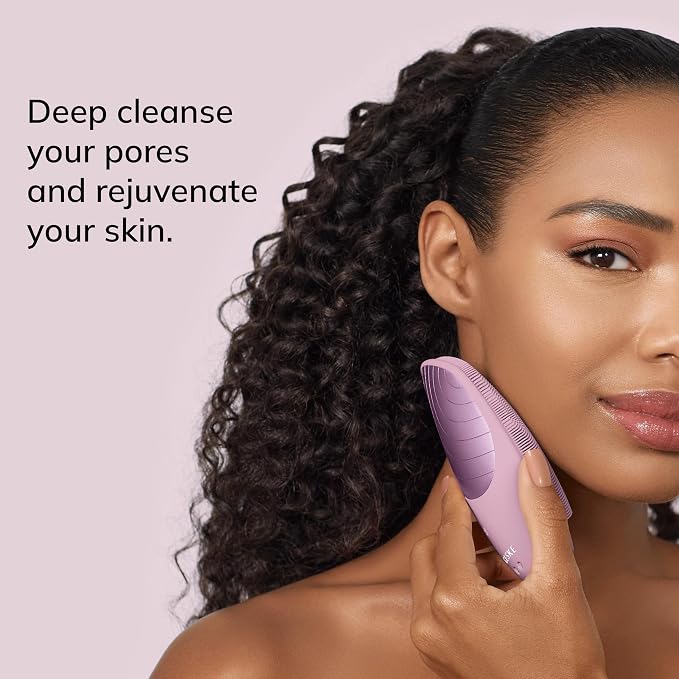 GESKE SmartAppGuided Sonic Thermo Facial Brush | 6 in 1 | Skin Cleansing | Cleansing Brush with Thermal Function | Electric Facial Massager