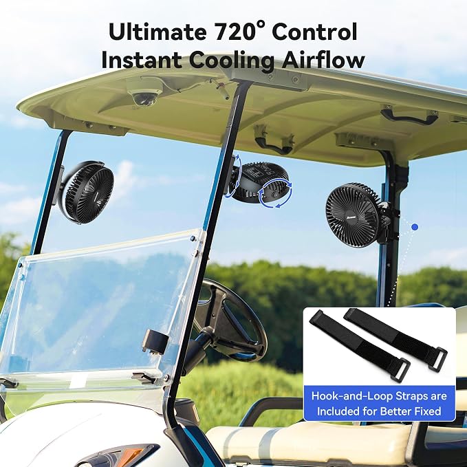 AMACOOL Magnetic Golf Cart Cruise Fan, 10000mAh Portable Travel Fan for Sleeping, Birthday Gifts for Women Golfer Men Dad Father, Golf Cart Accessories Cruise Travel Essentials 2026
