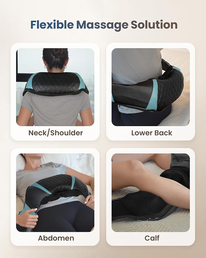 COMFIER Cordless Neck Massager with Heat, Back Massager for Pain Relief deep Tissue, 3D Shiatsu Neck Shoulder Massage, Gift for Dad Men