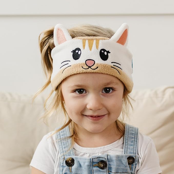 3.0 - Original Toddler Headphones, Kids Headband Headphones - Bluetooth Wireless Headband - Comfortable Headphones for Plane - Safe Volume Limit - Adjustable, Travel, School, & Sleep (Mittens)