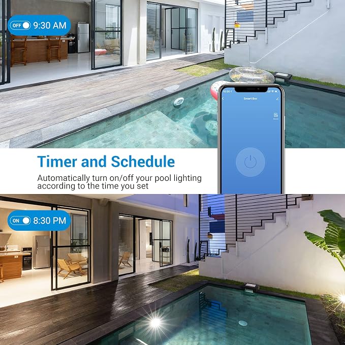 DEWENWILS Pool Timer, WiFi Smart Switch, Heavy Duty 40A 120-277 VAC 2HP, Compatible with Smart Phone, Alexa, Google Assistant, ETL Listed