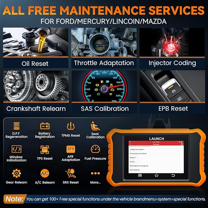 LAUNCH X431 Creader Elite 2.0 fit for Ford OBD2 Scanner, 2026 Bi-Directional Scan Tool for Ford/Lincoln/Mercury/Mazda, Full System,All Resets,ECU Code,AUTO VIN,Lifetime Update