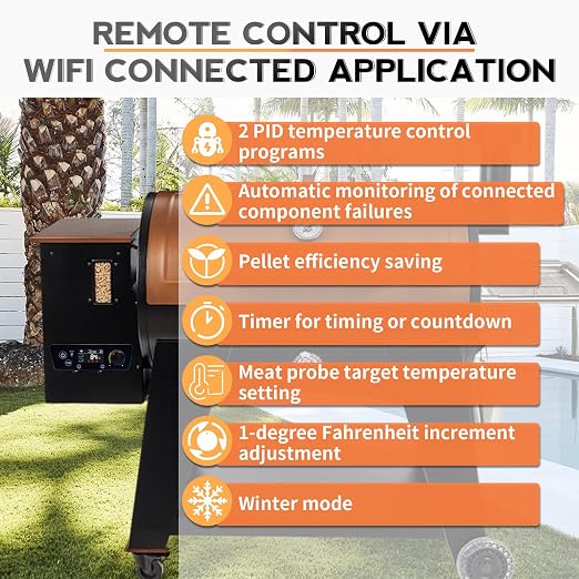 Upgraded WiFi PID Trapezoid Control Board with Smart APP Control for Pit Boss Wood Pellet Grill Lexington 540/Classic 700/Austin XL 1000/440FB1 Matte Black Models, RTD Temperature Probe