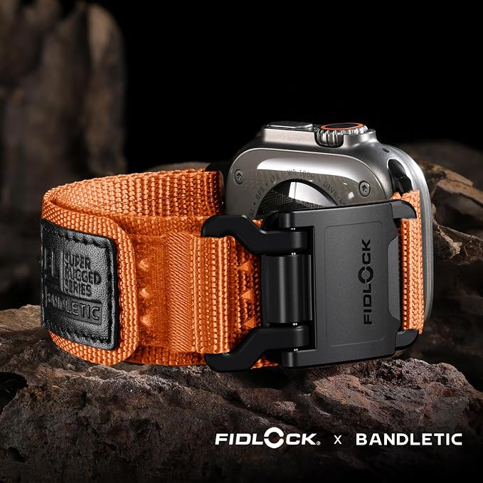 Bandletic Compatible with Apple Watch Ultra 3 2 Band 49mm for Men, Soft Breathable Nylon Strap with Magnetic FIDLOCK Hook Buckle for iWatch Series 11/10 46mm, 9/8/7 45mm, SE/6/5/4 44mm, 3/2/1 42mm