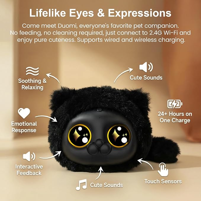 AI Talking Interactive Plush Toy, Smart Voice Responsive Robotic, Intelligent Learning Companion with Emotional Interaction, Educational Playmate for 14+Teens, and Seniors, Ideal （White）