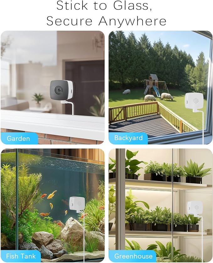 blurams Window Cameras for Home Security 5G&2.4G, 2K Security Camera Indoor, Pet Camera with Phone App, Indoor Camera w/AI Motion Detection, Compatible with Alexa, 2Pack