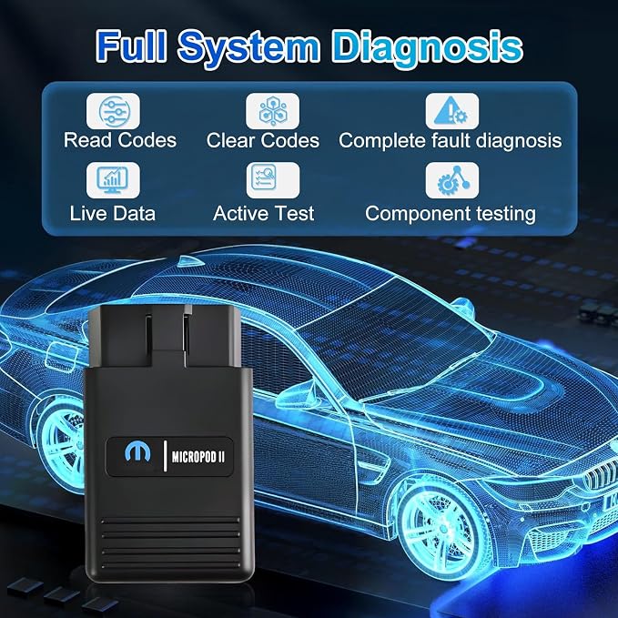 Micropod II V17.04.27 Professional Diagnostic & Programming Scanner Tool for Chrysler Dodge Jeep Fiat with DRBIII