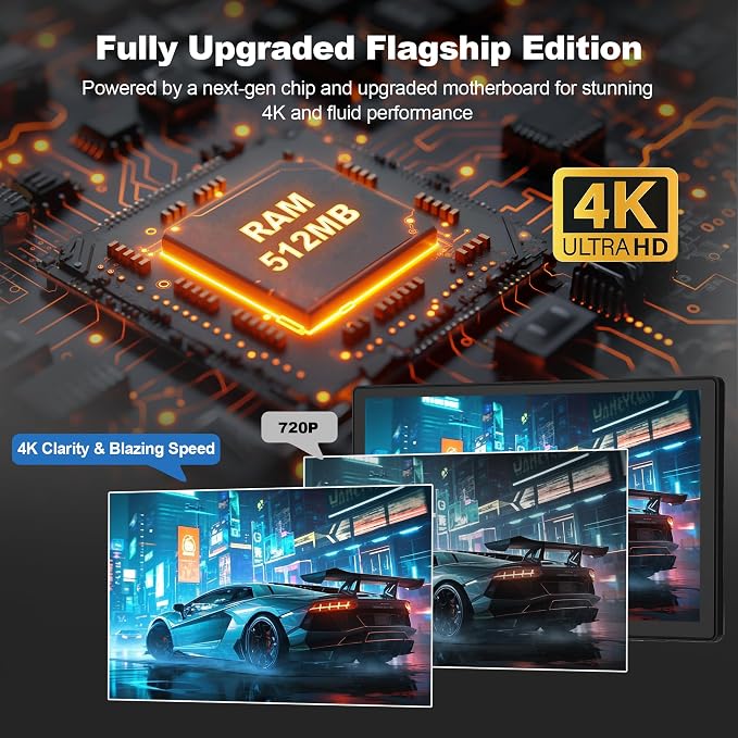 9'' Wireless CarPlay Screen for Car, Apple Car Play & Android Auto Car Stereo HD Touchscreen with 4K Dash Cam & 1080P Backup Camera, GPS Navigation & Mirror Link, for Most Vehicles