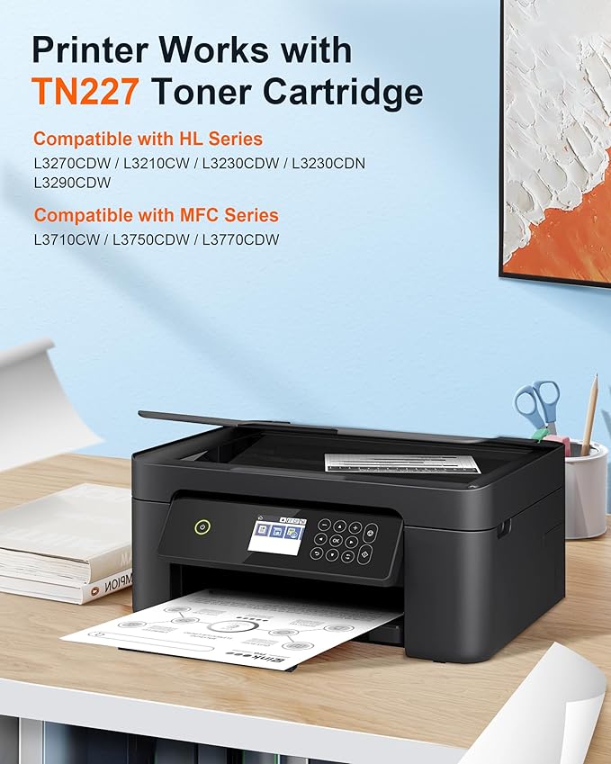 E-Z Ink Pro Toner Cartridge Replacement for Brother TN227 Black TN-227BK TN227BK TN223 High Yield to use with Brother HL-l3270CDW MFC-L3770CDW MFC-L3750CDW HL-L3230CDW HL-L3290CDW HL-L3210CW (2 Black)