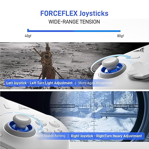 FLYDIGI Direwolf 4 PC Controller Forceflex Joystick Forceswitch Micro & Linear Triggers Stereo Vibration 6-Axis Gyro 1000Hz Report Rate PC/NS/TV/Android