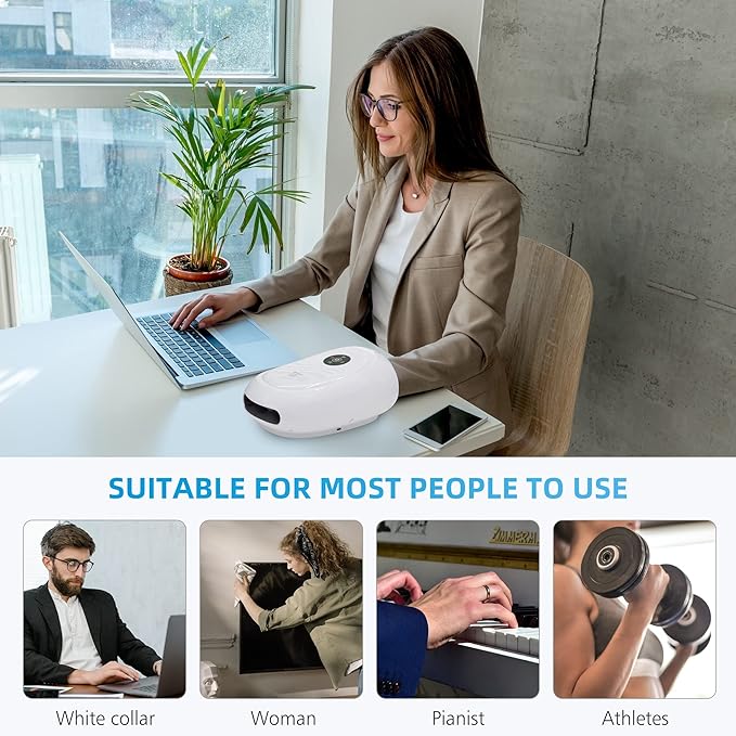 COMFIER Hand Massager with Heat and Compression, Cordless Hand Massager for Arthritis and Carpal Tunnel, Gifts for Mom, Dads, Women and Men
