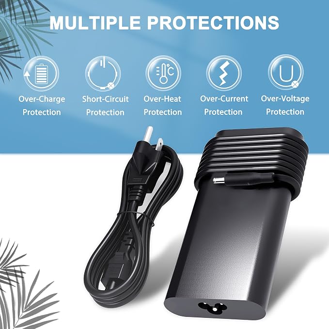 130W AC Adapter Charger for Dell OptiPlex 9020 7010 7020 7040 7050 7060 7070 7080 5050 5060 5070 5080 5090 3040 3050 3070 3080 3090 MFF Business Desktop,Inspiron 5420 5415 5410 All-in-One Power Cord