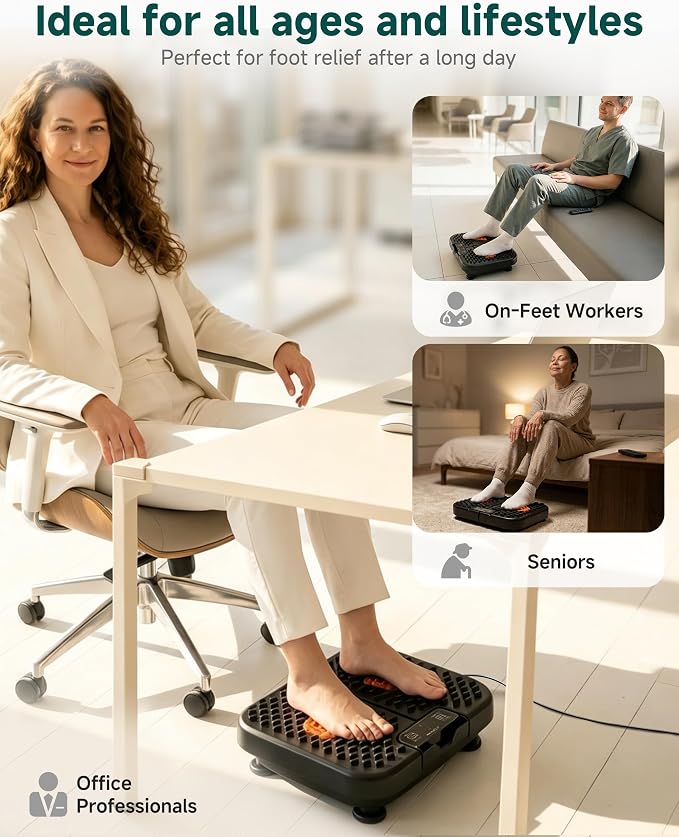 Snailax Foot Massager with Heat & Remote Control, Vibration Feet Massager for Relaxing Foot Massage at Home, Fathers Day Gift for Dad Men