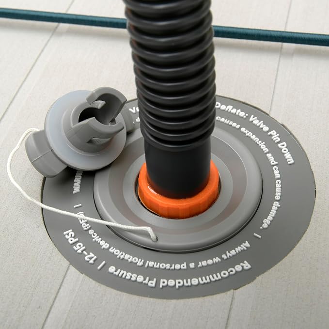 Retrospec iSUP Floor Manual High-Intensity Air Pump for Inflatable Stand Up Paddleboarding, Dual Action Floor Pump with Locking 50in. Hose