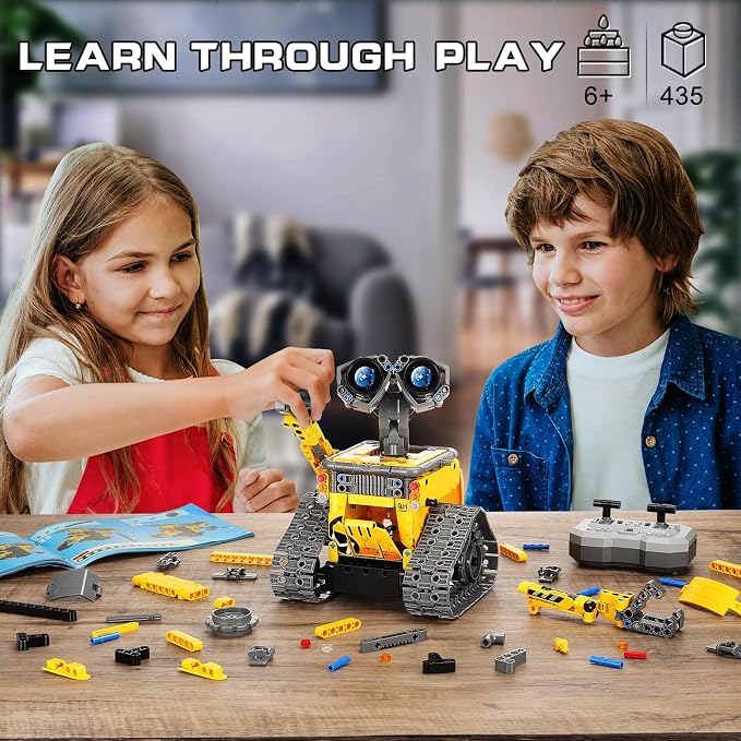 Mibido 5in1 Remote & App-Controlled Robot Dinosaur Building Kit, Educational STEM Projects Coding Set Christmas Birthday Creative Gifts for Kids Aged 6 7 8 9 10 11 12+