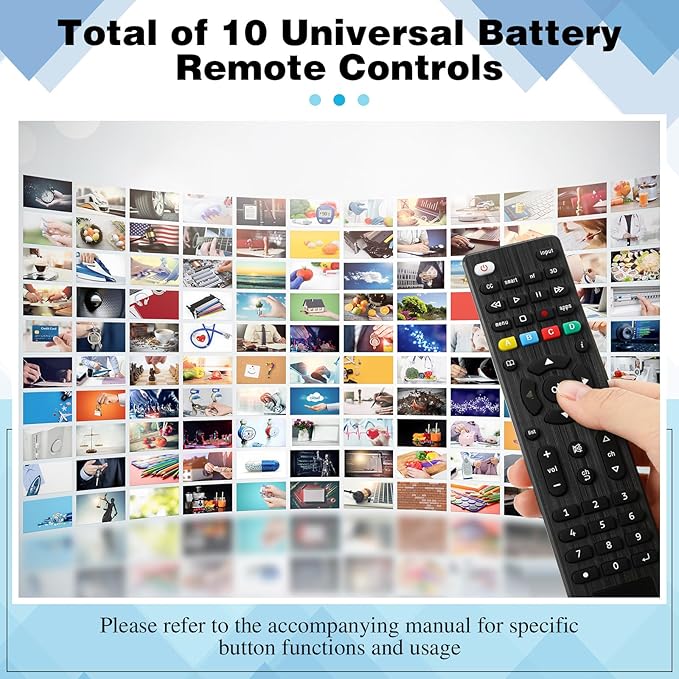50 Pack Universal TV Remote Replacement Compatible with All Smart TV LED LCD HDTV 3D Series for Motel Hotel Nursing Home (Regular)