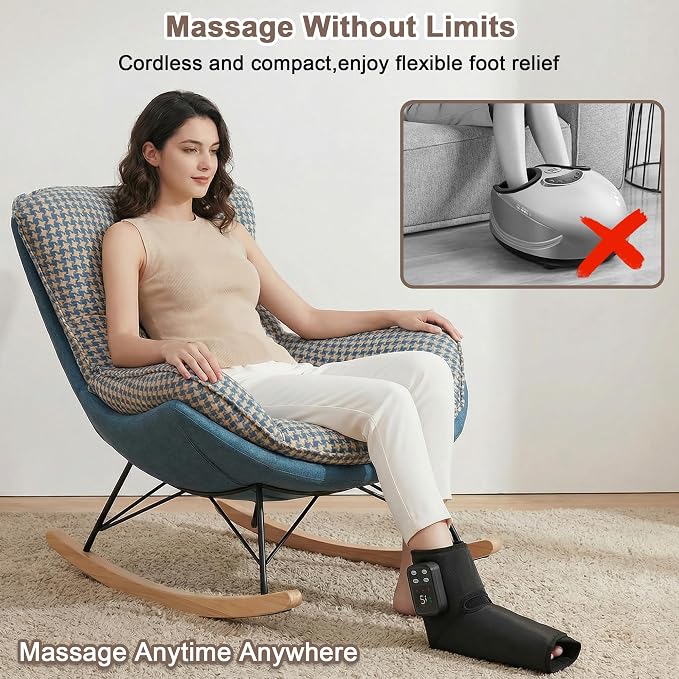 Heated Cordless Foot Massager for Plantar Pain Relief & Swelling for Ankle, Feet and Blood Circulation, Perfect Gifts for Men Women, Dad Mom (Birthday, Holiday)