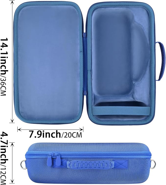 for Bose SoundLink Max Portable Speaker Hard Protective Case, Portable Travel Case Replacement with Shoulder Strap and Handle (Sky Blue Case) - co2CREA