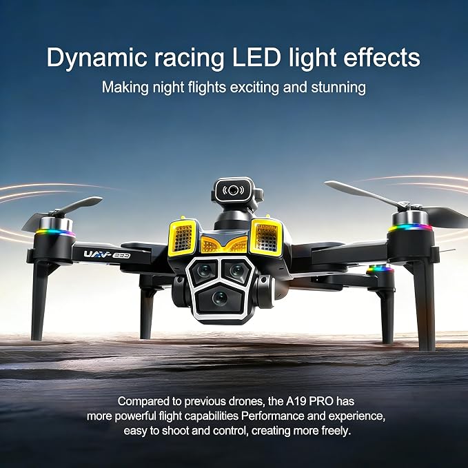 Drone with camera for kids & dynamic racing LED lights, 5.6" Built-In FPV Screen, Dual Batteries, Perfect Holiday & Birthday Gift, Indoor & Outdoor Quadcopter Toy