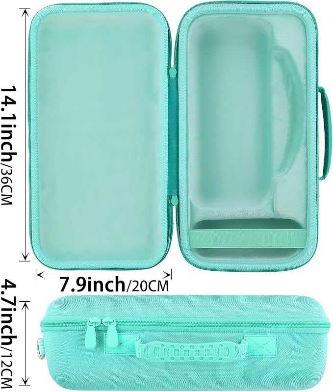 for Bose SoundLink Max Portable Speaker Hard Protective Case, Portable Travel Case Replacement with Shoulder Strap and Handle (Teal Case) - co2CREA