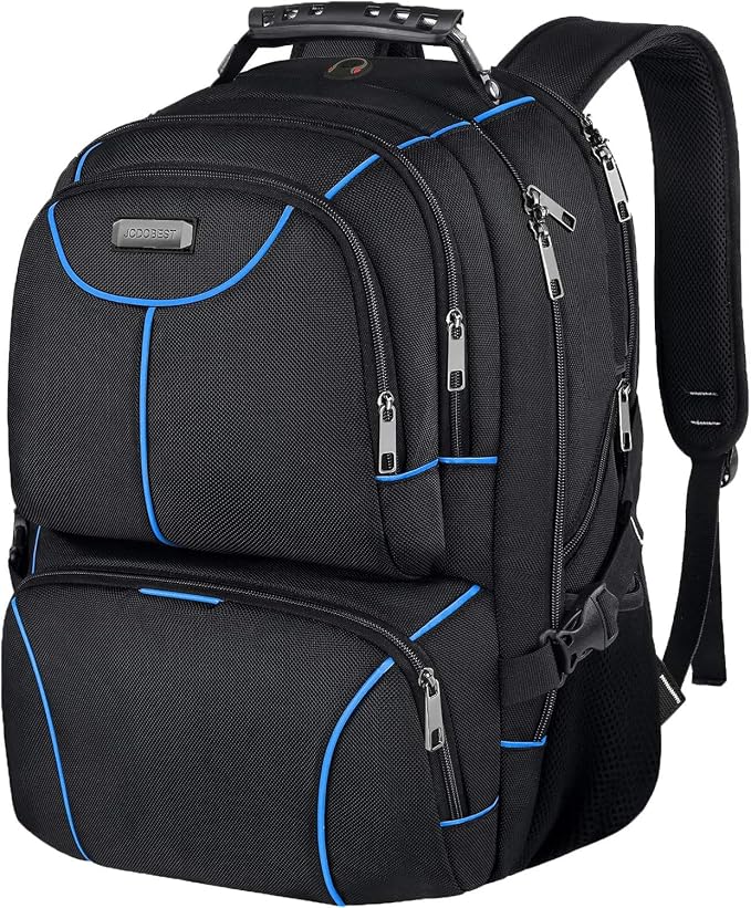 VECKUSON Lunch Bag Backpack, Insulated Cooler Lunch Box Backpack, Extra Large Travel Laptop Backpack TSA Friendly RFID Computer College bag for Women Men,Blue
