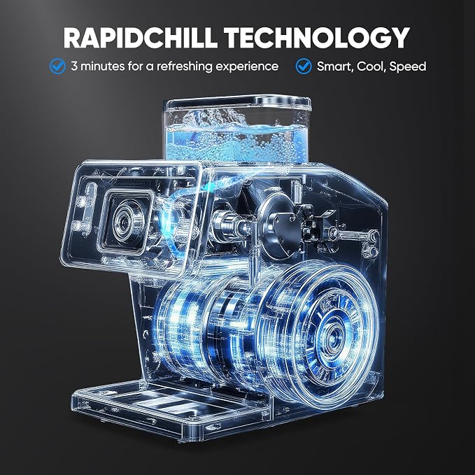 Stillstorm Shaved Ice Machine Snow Cone Maker No Ice Needed，Snowflake Machine with RapidChill Technology, Auto-Clean SUS304, Adjustable Speed Snowflake Maker for Home, Party, Bar...