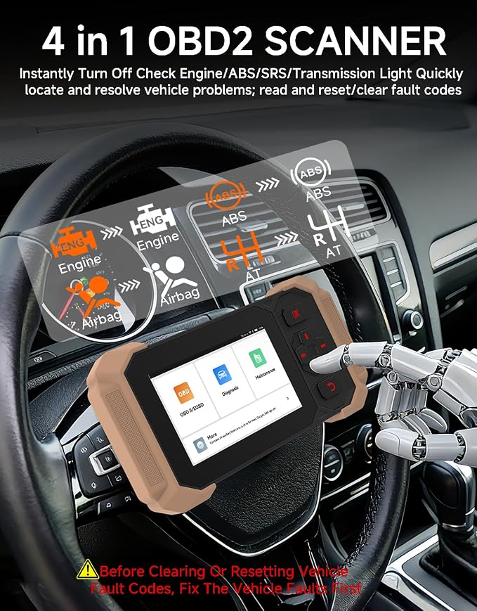 OBD2 Scanner Diagnostic Tool,THINKCAR THINKSCAN 641 Wireless Car scanner Diagnostic Tool,Auto Scan Tool ABS SRS Transmission Engine, 10 Resets Car Code Reader,CANFD & FCA,VIA Bluetooth,Lifetime Update