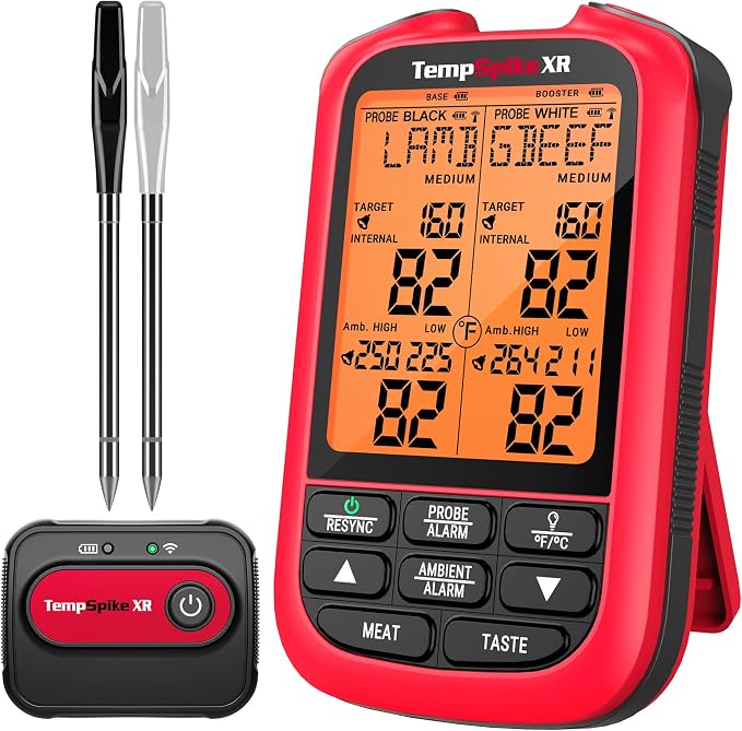 TempPro TempSpike 2000FT Wireless Meat Thermometer Digital with 2 Ultra-Thin Meat Probe, Grill Thermometer Wireless for Smoker, BBQ, Grill, Turkey Kitchent Gift for Dad Husband (Previously ThermoPro)