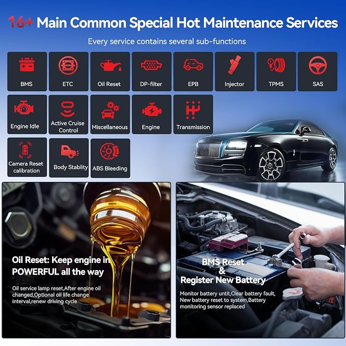 iCarsoft BMM V3.0(New Ver) Diagnostic Scan Tool for BMW OBD2 Scanner, All System Bi-Directional Tests/ECU Coding Code Reader, All Resets/Battery Registration- for BMW Mini Rolls-Royce-Free Update