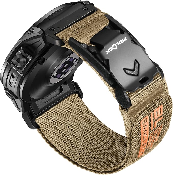Bandletic Compatible with Garmin Fenix 5 6 7 Watch Band - 22mm Easy-Fit Rugged Nylon Strap with Magnetic Fidlock V-Buckle for Fenix 8 47mm/7 6 Pro/5 Plus/Forerunner 965/945/Approach S62/Instinct 3 2