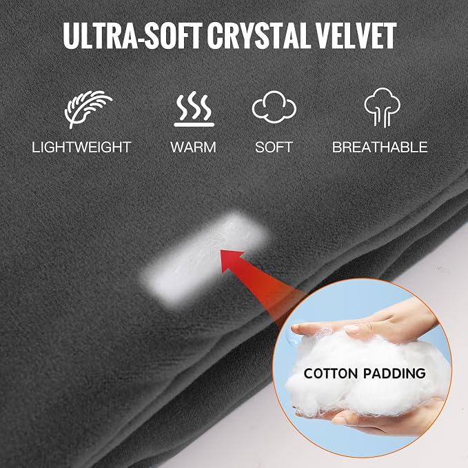 Neck Heating Pad Heated Scarf for Neck Pain Relief & Double-Side Electric Heated Foot Warmer